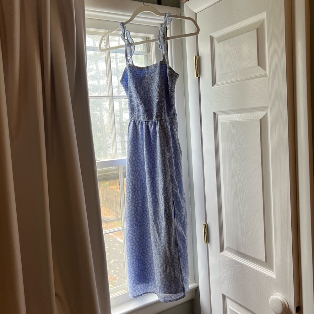 Abercrombie & Fitch Light Blue Smocked Top